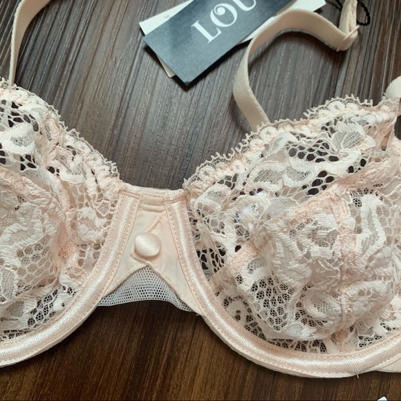 LOU Lace Bra and Underwear Set in Light Pink NWT - Picture 3 of 8